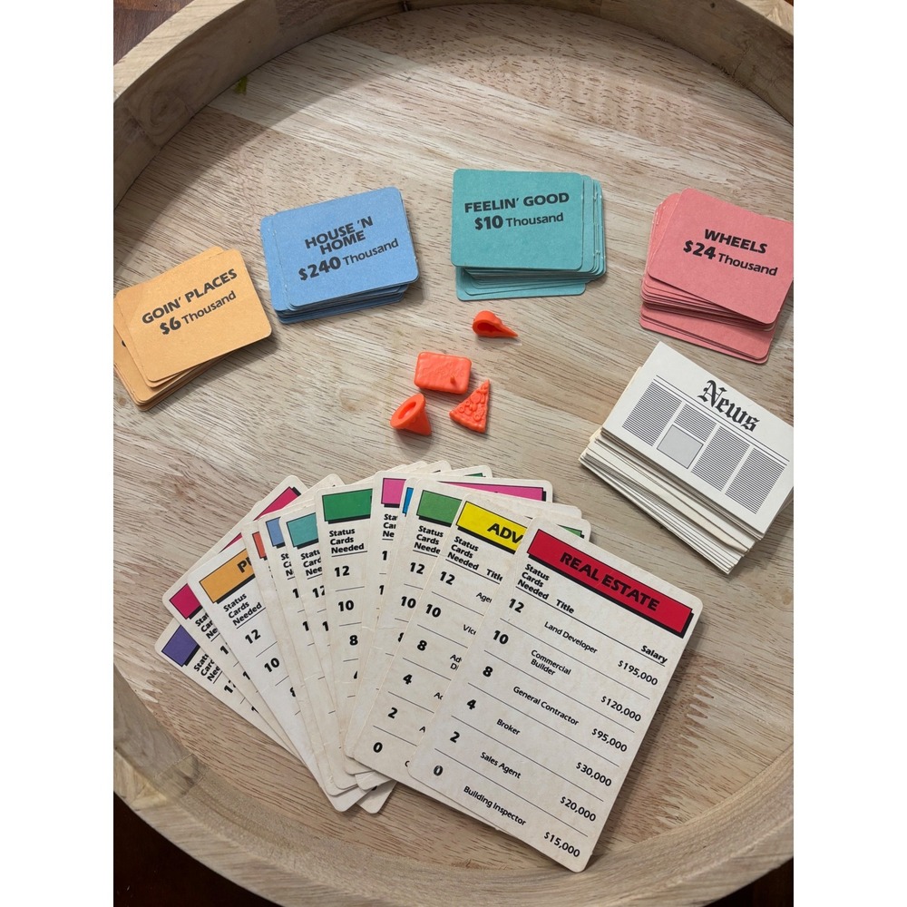 Vintage‎ 1991 Go For It Replacement Parts Cards News Real Estate Tokens